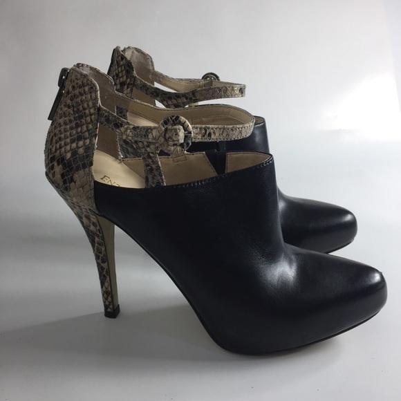ENZO Angiolini snake skin black high heels pointed toe - Picture 2 of 10